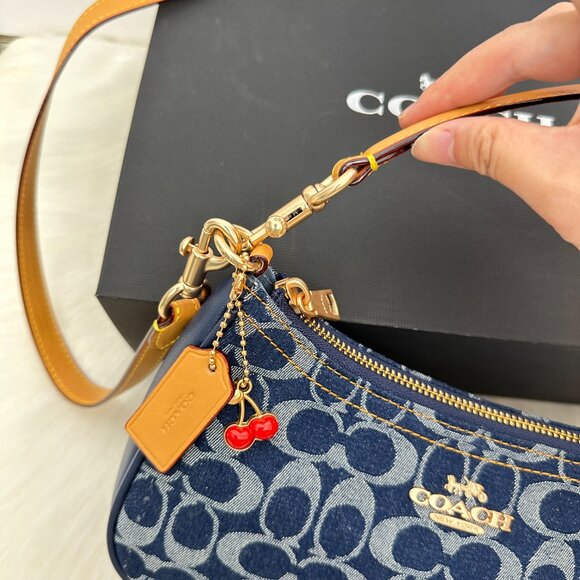 COACH Blue Cowboy Shoulder Bag Crossbody Bag - Picture 7 of 13